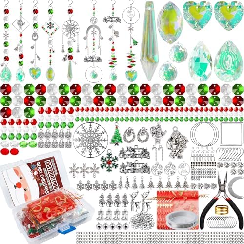 500pcs Sun Catcher Kit, DIY Crystal Craft Hanging Window Christmas Decor