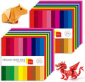 Origami Paper Kit 100 Sheets 70GSM 6 Inch Square Double Sided Color 50 Vivid by Bestartsuppliesforyou