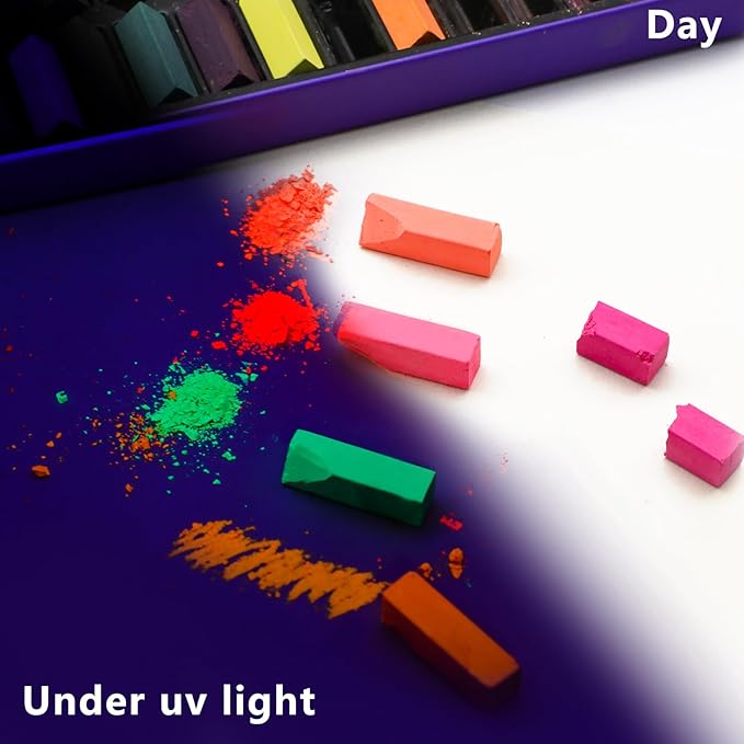Artecho 50pcs Soft Pastels, 48 Colors Including 4 Fluorescent Colors, Extra - Image 4