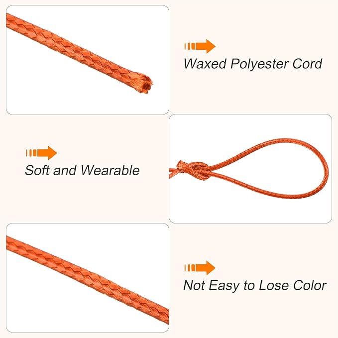 MECCANIXITY Waxed Cord 1.5mm Waxed Polyester Cord 175 Yard Wax String - Image 3