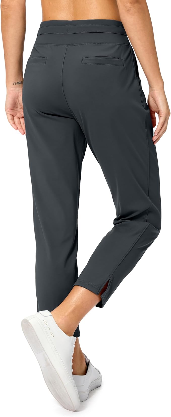 Soothfeel Women's Pants with 4 Pockets 7/8 Stretch High Waisted Sweatpants Travel Athletic Work Golf Pants for Women