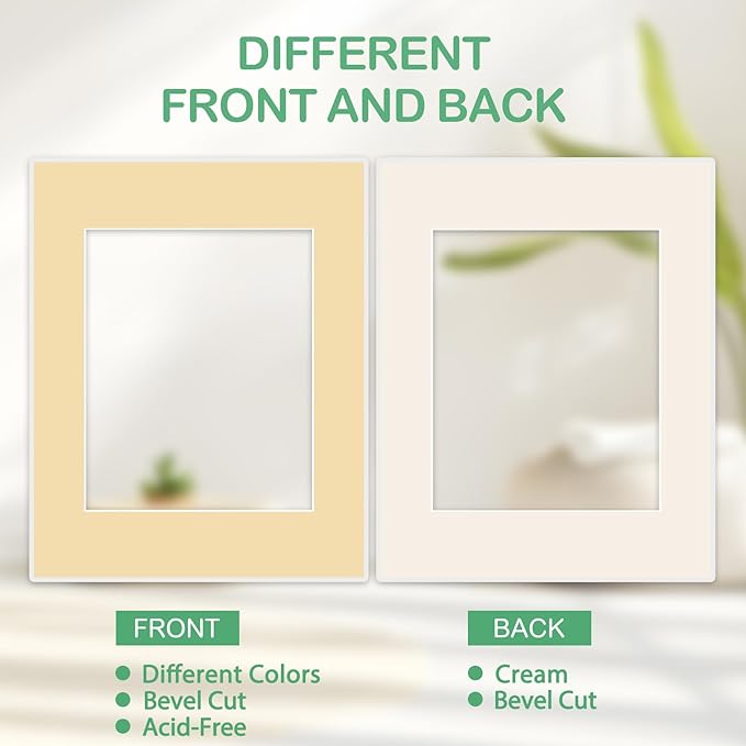 Prudiut 15 Pack 11x14 Picture Mats, Mixed Colors Frame Mattes - Image 5