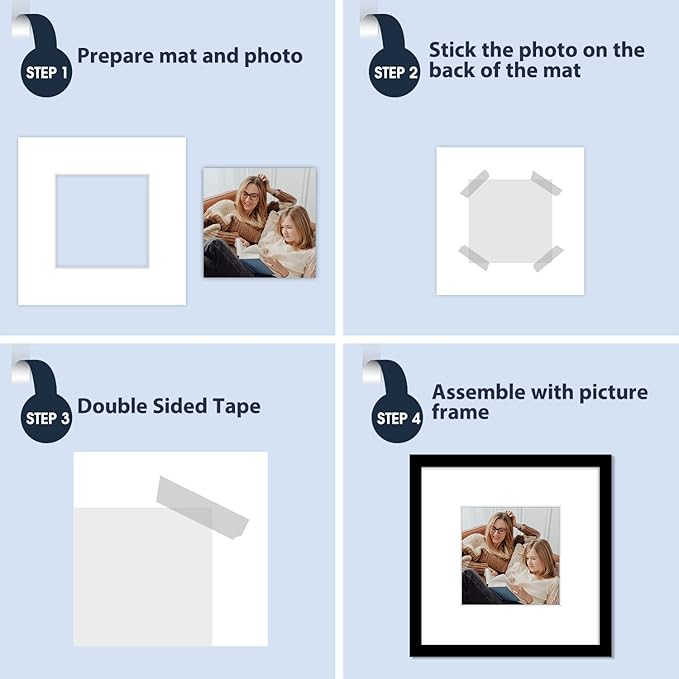 Mat Board Center, 10x10 for 6x6 White Photo Picture Mats - Image 6