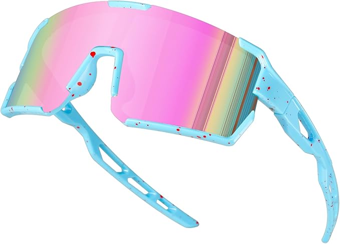 YDAOWKN Kids Sunglasses Youth Baseball Sunglasses Boys Girls Softball Cycling UV400 Protection Sports Goggles