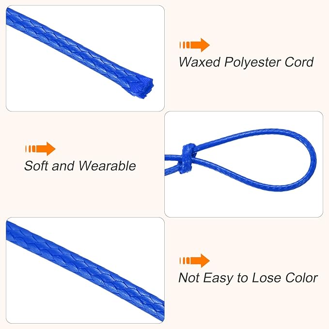 MECCANIXITY Waxed Cord 1.5mm Waxed Thread 87 Yard Wax String Leather Cord - Image 3