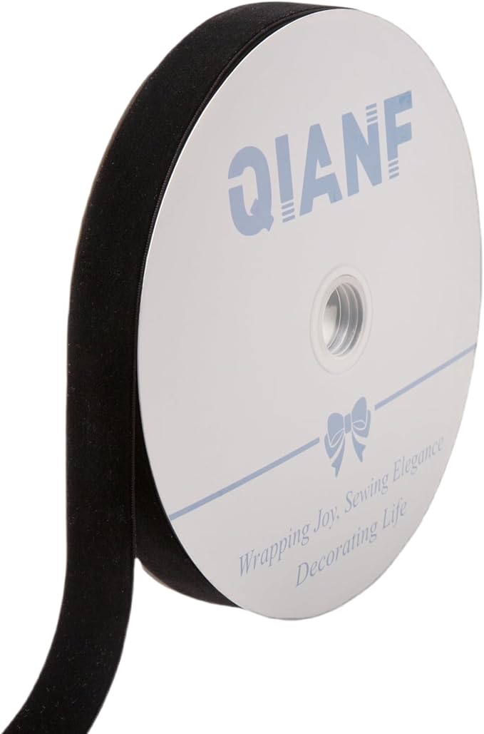 Vintage Black Velvet Ribbon, 1 Inch X 25Yd by QIANF