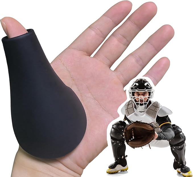 MIPREZT Catcher's Thumb Shield Baseball Thumb Guard 2 Size (Adult & Youth) Baseball & Softball Catchers Thumb Protector for Baseball Catcher Gear Training Aid Catcher Accessories Reduce Sting