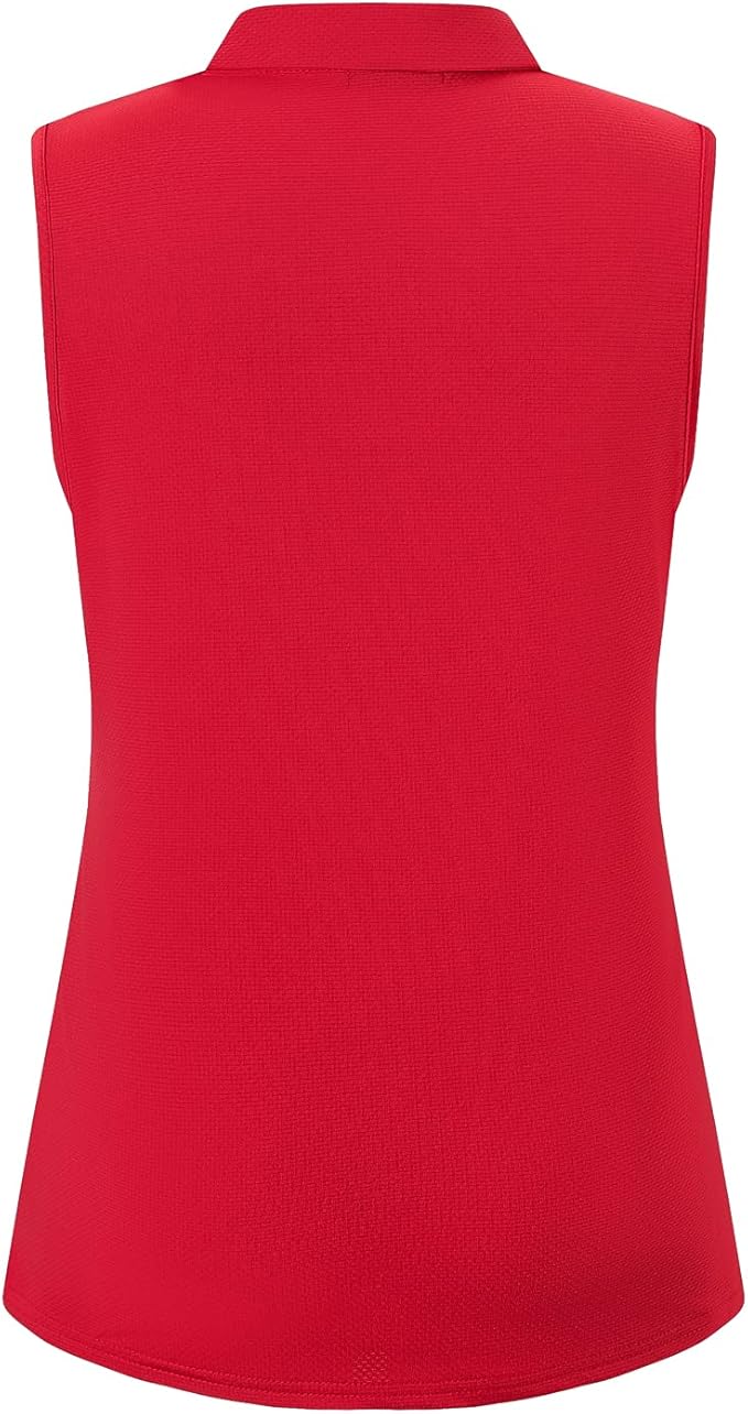 Womens Sleeveless V Neck Golf Polo Shirts