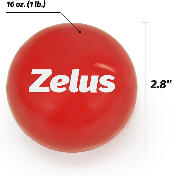 ZELUS Training Balls for Softball and Baseball Practice | 2.8-Inch 1 lb Weight Ball | Weighted Ball for Exercise | Baseball Accessory for Strength Hitting Batting Pitching Improvement
