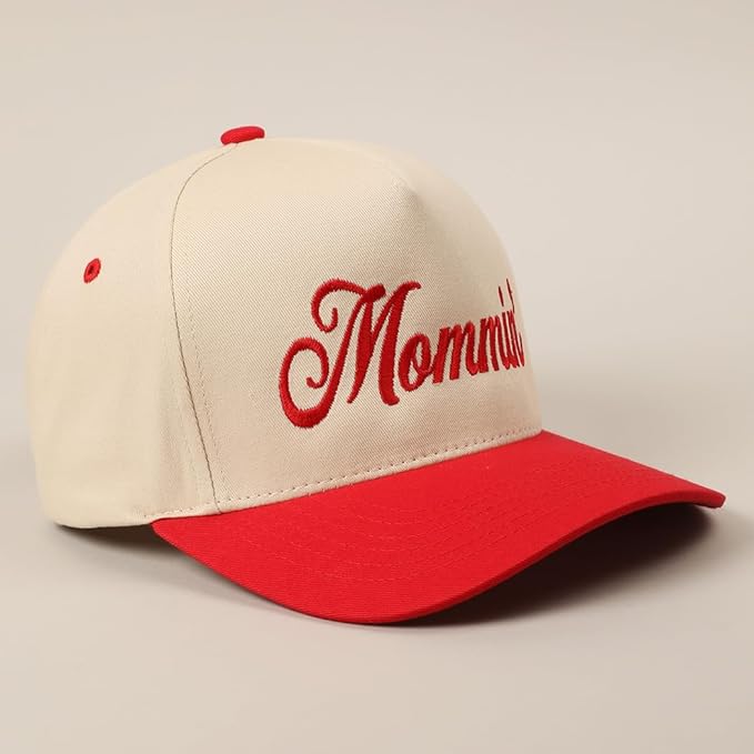 MIRMARU Two-Tone Vintage Canvas Trucker Hats for Men & Women, Adjustable Size Baseball Caps with Trendy Embroidered Design