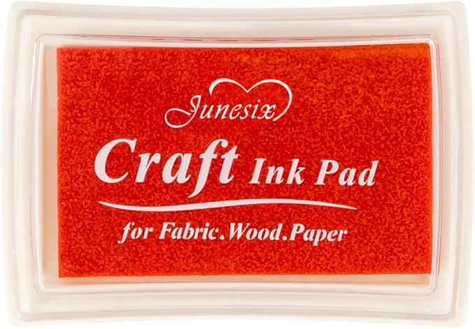 Red Ink Pad Finger Washable Kids Stamp Ink Pad by Ancwzoz