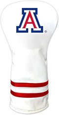 Team Golf NCAA White Vintage Driver Golf Club Headcover, Form Fitting Design, Retro Design