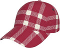 Vintage Cute Plaid Baseball Cap for Men Women,Adjustable Dad Hat Baseball Hat Summer Snapback Cap Outdoor