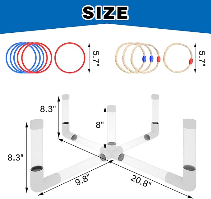 MOLACHI Ring Toss Games for Adults and Kids, Yard Games, Outdoor Indoor Games - Image 6