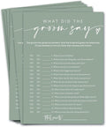 Bridal Shower Games Cards & What Did the Groom Say by Wybgno