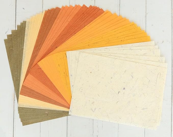 A5 50 Sheets Natural Fiber Mulberry Tree, Banan Bark Mulberry paper Sheets - Image 3