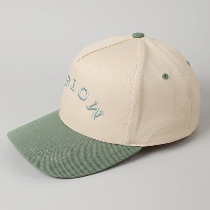 MIRMARU Two-Tone Vintage Canvas Trucker Hats for Men & Women, Adjustable Size Baseball Caps with Trendy Embroidered Design