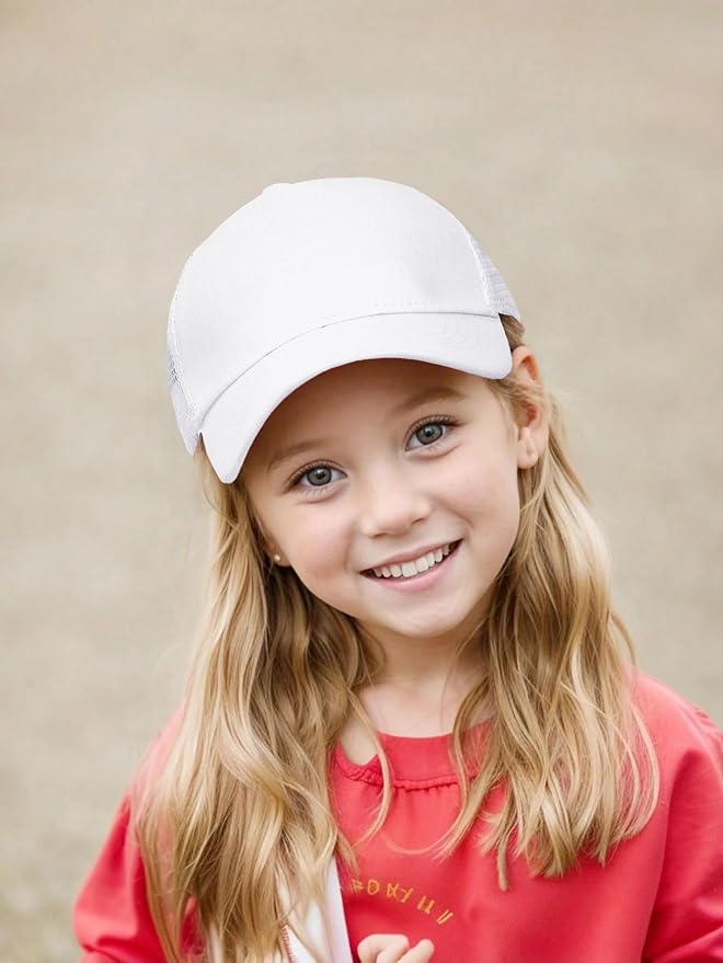 Edoneery Baseball Cap for Kids-Adjustable Washed Cotton Golf Toddler Hat for Boys & Girls