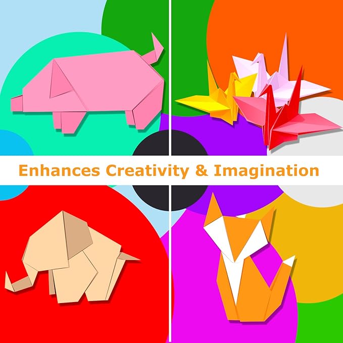 200 Sheets Origami Paper, 20 Colors Origami Craft Kit 6x6, Double Sided Color - Image 2