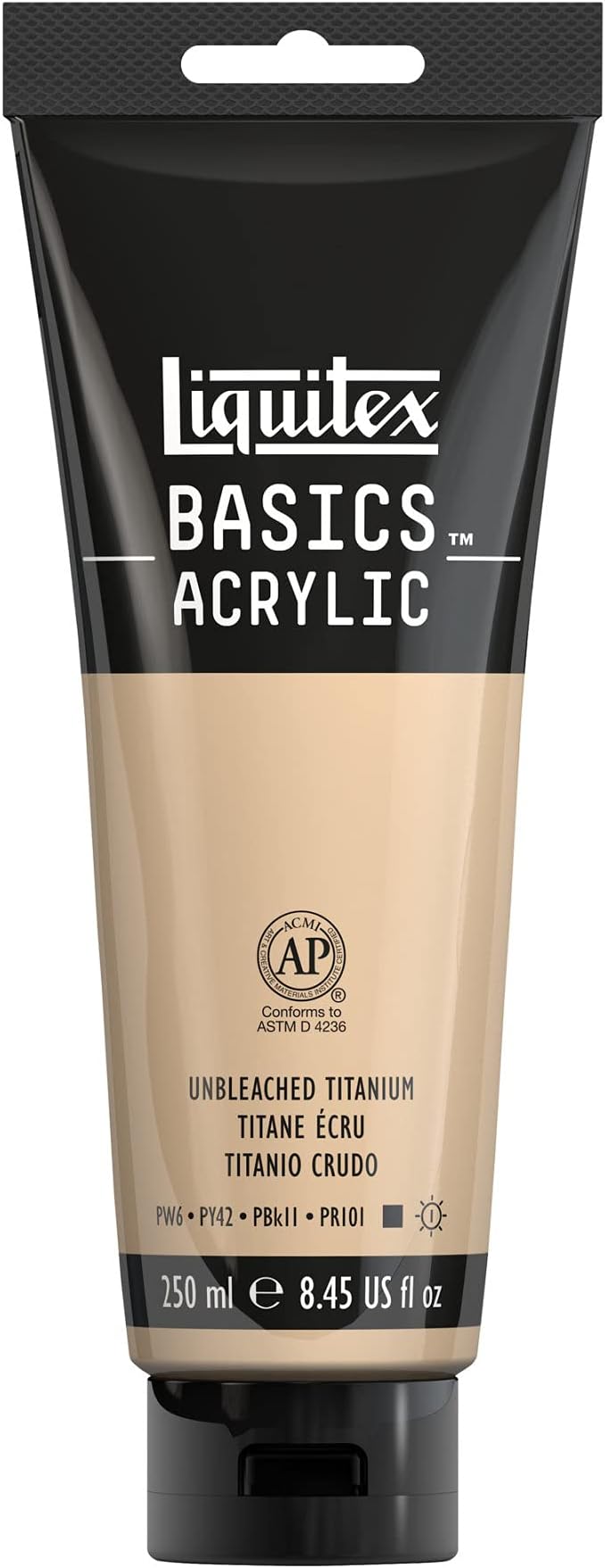 Liquitex BASICS Acrylic Paint, 250ml Tube, Unbleached Titanium by Liquitex