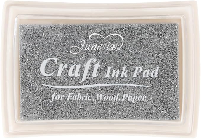Silver Ink Pad Finger Washable Kids Stamp Ink Pad by Ancwzoz