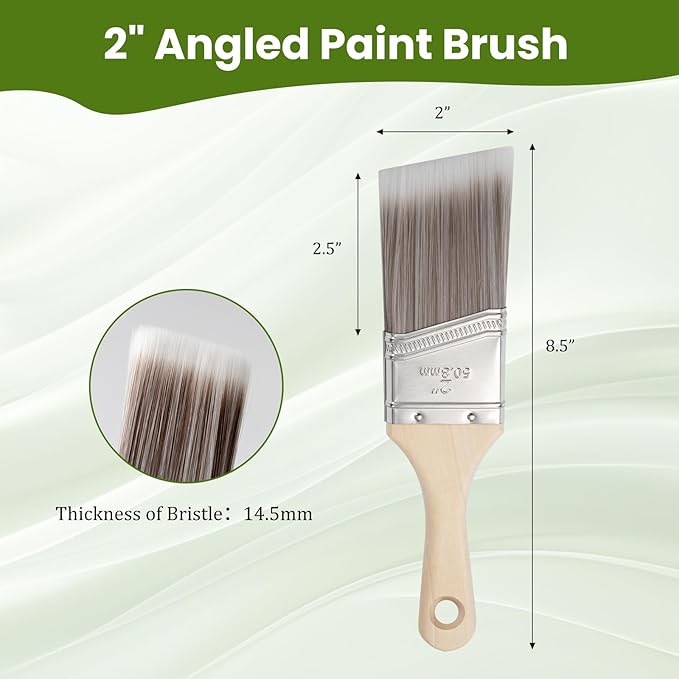 Paint Brushes, 2 Inch, 2 Pack, Angled Brushes - Image 6