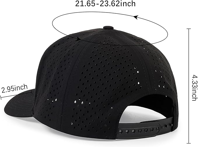 Embroidered Bigfoot Quick Dry Hats for Men and Women with Laser-Cut Mesh & Curved Brim