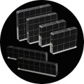 Pine & Linen 6 Pack Clear Stamp Blocks, Acrylic Tools Grid Lines Set, by Unknown
