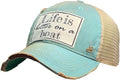 VINTAGE LIFE Life is Better on a Boat Cap, Teal