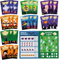 Kosiz 48 Pcs Halloween Activity Books for Kids, Mini Coloring Game Set