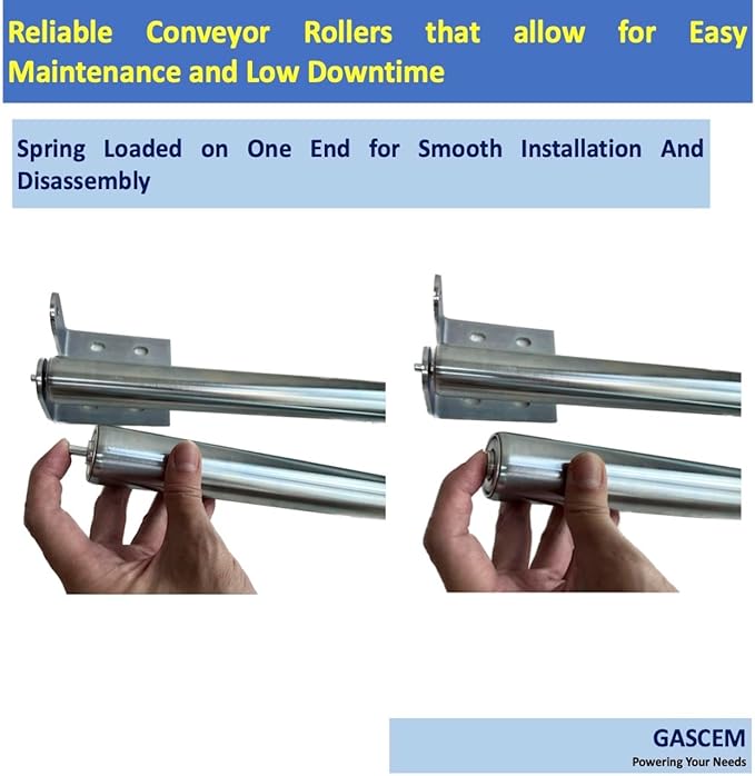 Long Roller with Bracket Set | 16" Length, 1.5" Diameter | Galvanized Steel | - Image 5