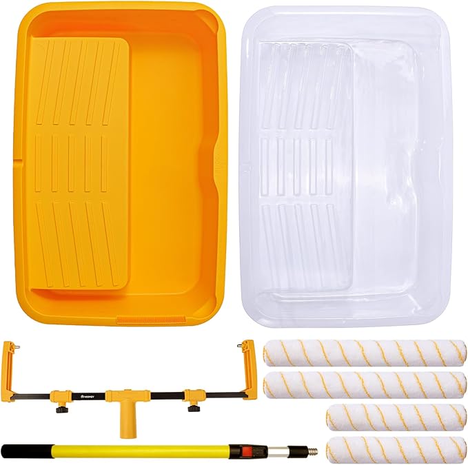 Voomey 18" Paint Roller Kit，10Pc Paint Roller Tray - Image 6