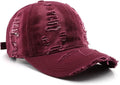 Trendy Original Washed Distressed Unstructured Baseball Cap Denim Cotton Soft Caps Adjustable Vintage Dad Hats Unisex