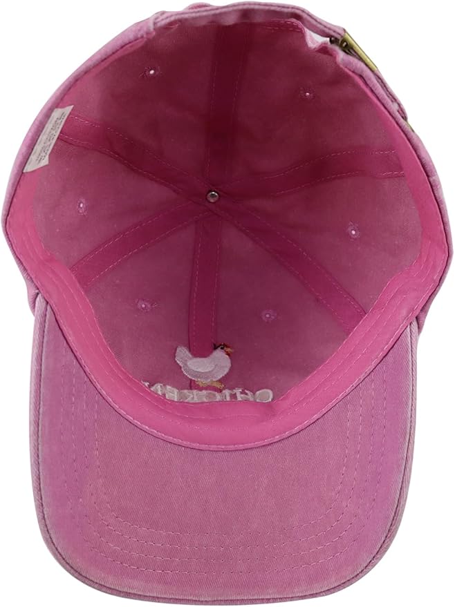 Chicken Mom and Chicken Dad Hat for Women Men, Funny Adjustable Cotton Embroidered Farm Hen Lovers Baseball Cap