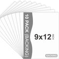 Somime 10 Pack Backing Boards, 9x12 Uncut White Mats Matboards, Acid-Free by SOMIME