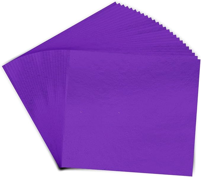 PATIKIL Gold Leaf Sheets for Art 3.7" x 3.4", Dark Purple by PATIKIL