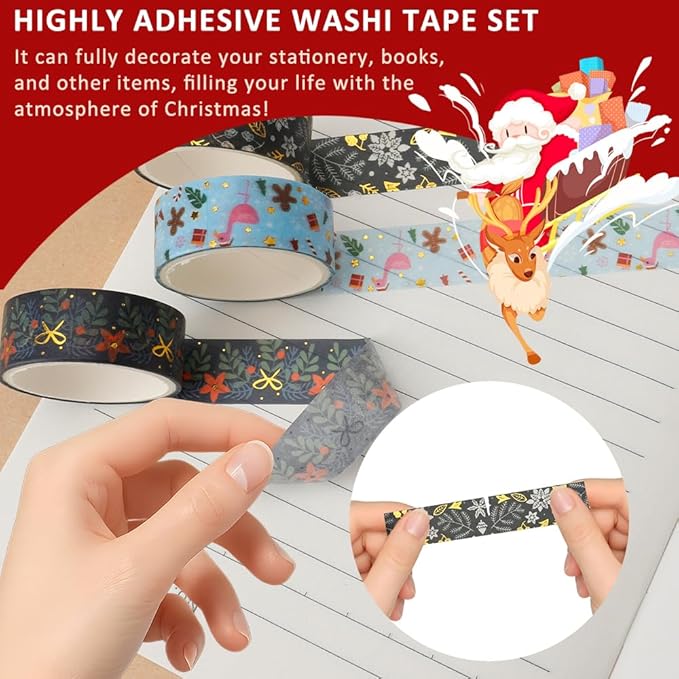 Christmas Washi Tape Set 17 Rolls Holiday Washi Tape - Image 3