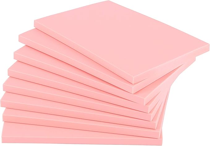 ZOENHOU 20 Pcs 4" x 6" Pink Soft Rubber Carving Blocks, Crafts Rubber Stamping - Image 5