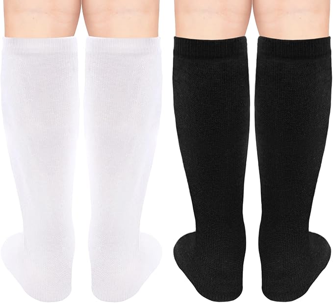 Sarfel Kids Soccer Socks Toddler Soccer Socks Girls Boys Soccer Socks Kids Tube Socks with Stripes Toddler Knee High Socks