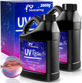 UV Resin Bulk 2000g, Hard Type Clear Beginner-Friendly Kit, Upgraded Formula & by Honcaring