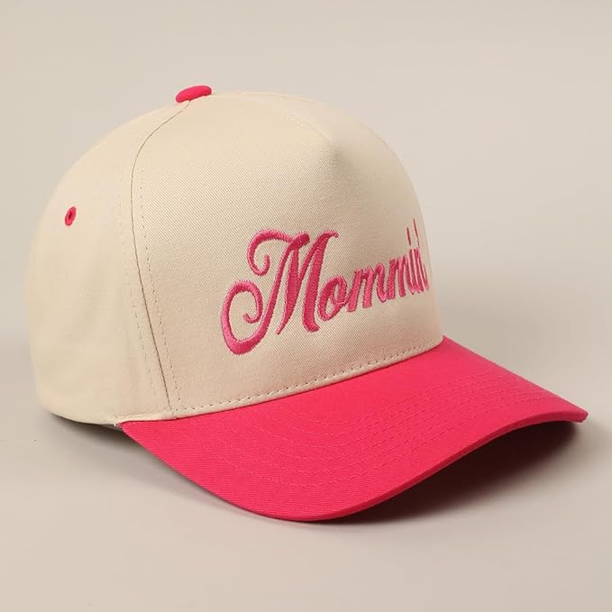 MIRMARU Two-Tone Vintage Canvas Trucker Hats for Men & Women, Adjustable Size Baseball Caps with Trendy Embroidered Design