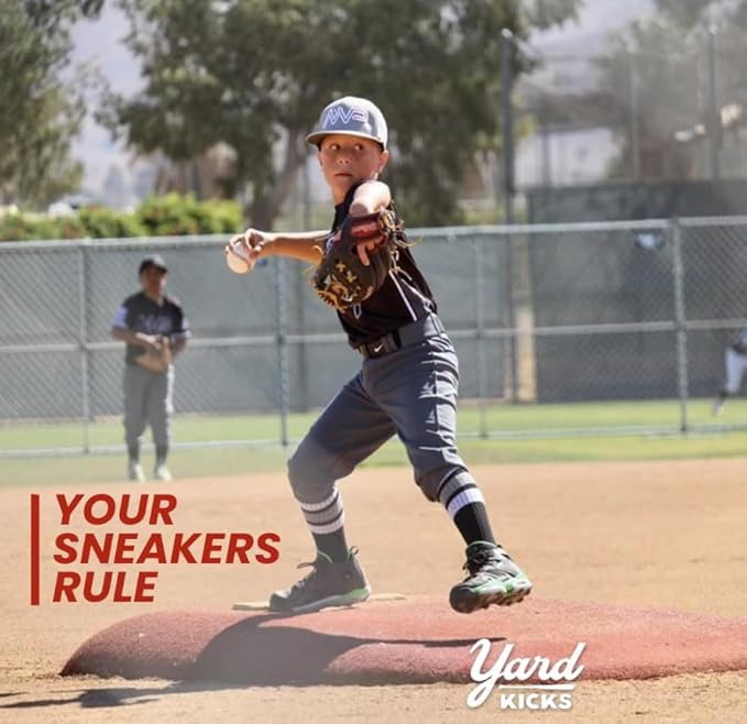 Yardkicks Baseball Cleats Kit: DIY Metal Softball Studs for Your Shoes - Transform Sneakers into Custom Cleats - Unisex Spikes - 20 Studs - Ideal Gift for Ball Players & Kids to Boost Field Traction