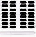 Sumind 24 Pairs Eye Strips Sports Eye Stickers Breathable Strips with 1 White Pencil for Baseball Football Softball Fans on Game Day (Black)