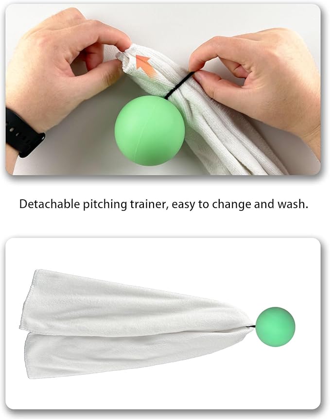 Baseball&Softball Pitching Towel Trainer for Fastball, Changeup, Curveball Precision and Power, Portable Versatile Drill Tool for Consistent Form and Performance Improvement