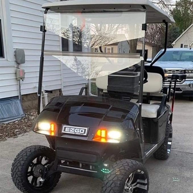 10L0L Golf Cart Light Kits for EZGO TXT (1996-2013), 12V Headlight Kit with Turn Signals Switch Horn Brake Lights, Mail Wire Harness, Street Legal Light Kit (For EZGO TXT - Upgrade Set)