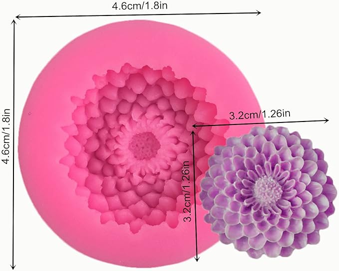 2Pcs Small Sunflower Silicone Mold - Image 2