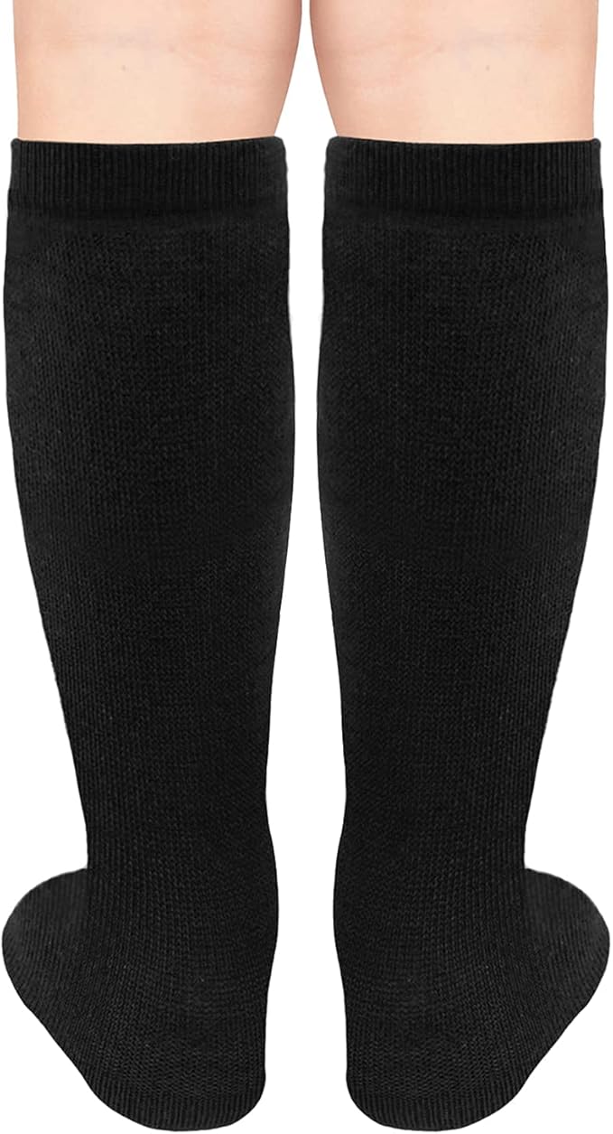 Sarfel Kids Soccer Socks Toddler Soccer Socks Girls Boys Soccer Socks Kids Tube Socks with Stripes Toddler Knee High Socks