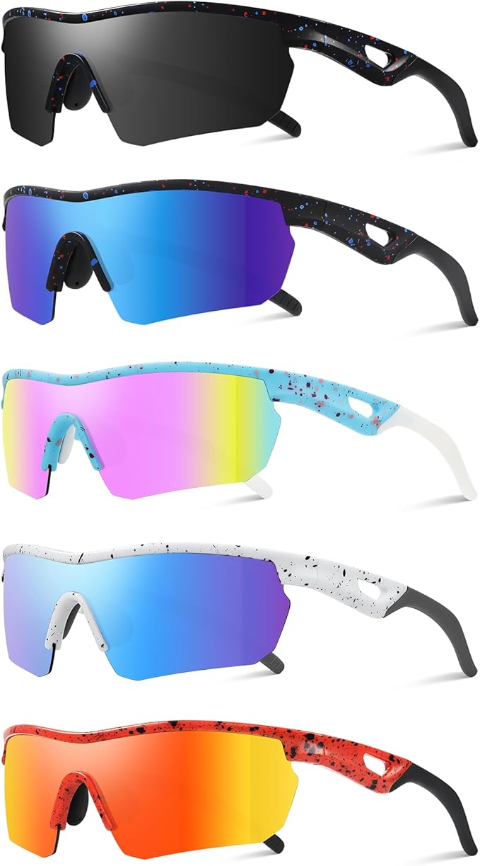 Kids Sunglasses Youth Baseball Sunglasses for Boys Girls 3-12 Polarized Softball Sports Goggles UV Protection