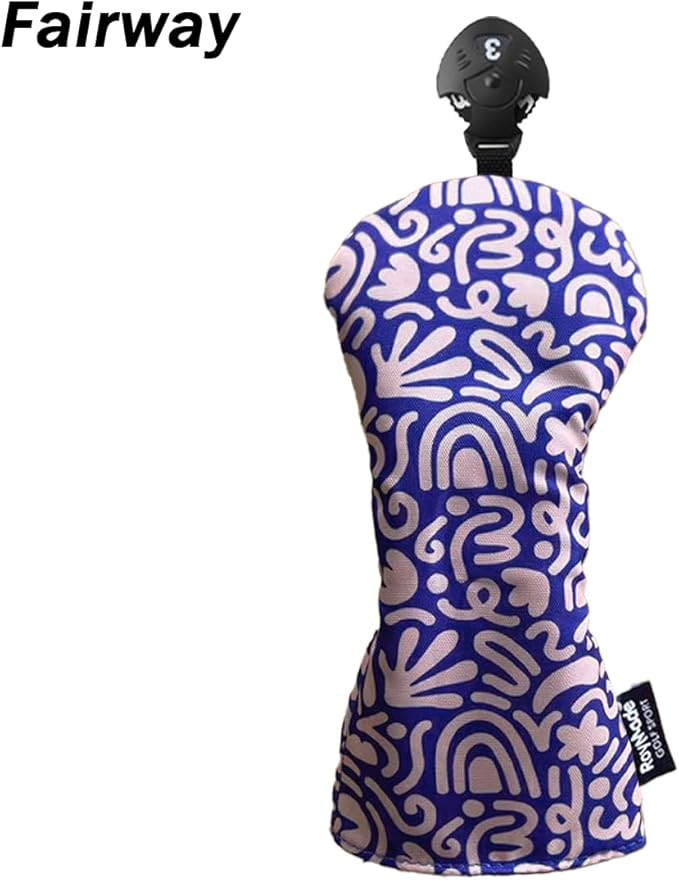 ROYMADE Golf Club Head Covers, 4-Piece Set,Waterproof Headcovers for Driver, Fairway Wood and Hybrid, with Interchangeable No. Tags 2/3/4/5/6/7/X Golf Accessories for Men Women
