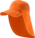 BASSDASH UPF 50+ Foldable Fishing Hat Baseball Cap with Removable Neck Flap Portable for Men Women Golf Hiking